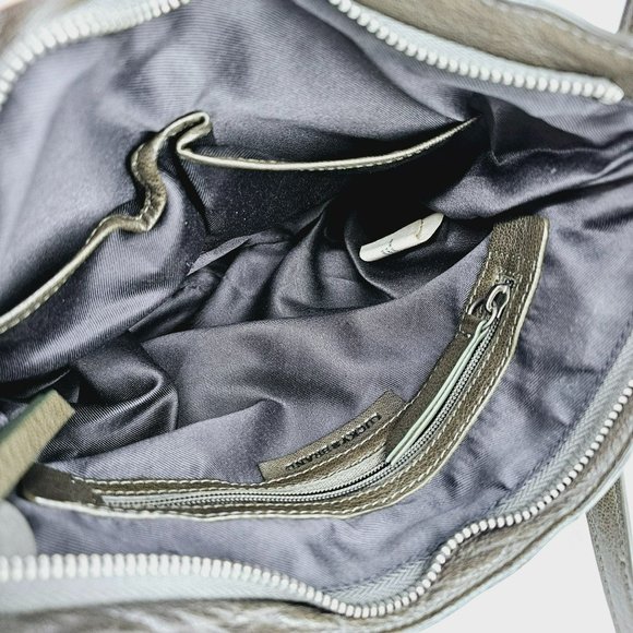 Lucky Brand Moxa Crossbody Bag Dark Moss Green Leather Zip Snap Inside Pockets - Picture 7 of 14